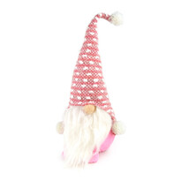 Świąteczny krasnal tekstylny Pinky, 35 cm