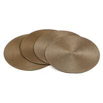 Prostírání Deco kulaté světle hnědá, pr. 35 cm, sada 4 ks Prostírání Deco kulaté světle hnědá, pr. 35 cm, sada 4 ks