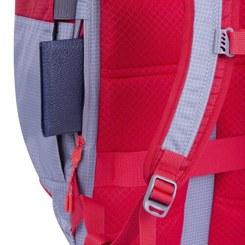 Riva Case 5225 Sportrucksack für Laptop 15,6", grau-rot, 20 l