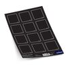 Orion Samolepky na dózy BLACK kvadrat črna 2 x 12kos