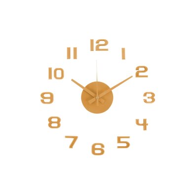 Karlsson  6001YE designové samolepicí hodiny žlutá, pr. 40 cm