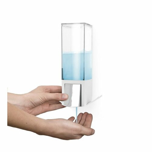 Stenski dozirnik za milno peno Compactor Edge 500ml, bel