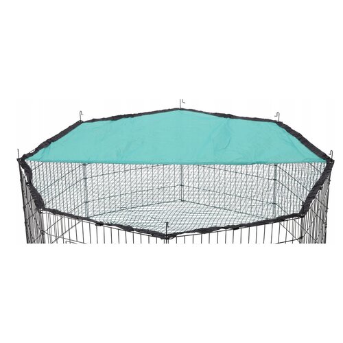 Aldotrade Kleintiergehege inklusive Netz mit Sonnenschutz, 8 Paneele 56 x 57 cm