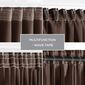 AmeliaHome Vorhang Blackout Oxford Pleat dunkelbraun, 140 x 245 cm