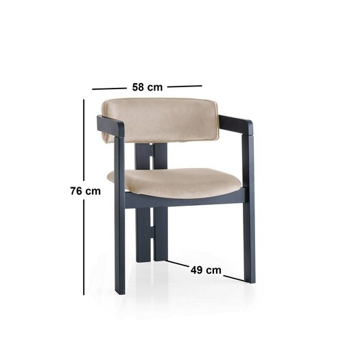 Scaun de sufragerie CO Beige and Black