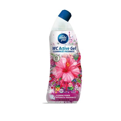 Ambipur Toilet Active gel Różowy Hibiscus & róża 750 ml