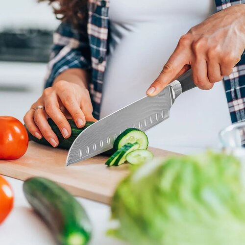 Orion Kuhinjski nož santoku, damaščansko jeklo ,18,5 cm