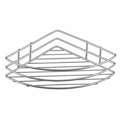 AQUALINE 37005 Chrom line Draht-Eckregal einfach, Silber