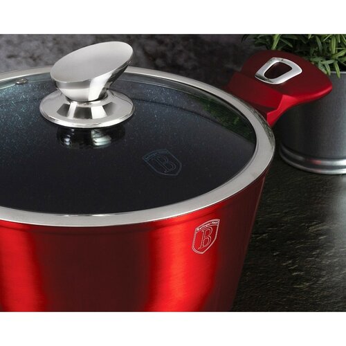 Berlinger Haus 10-częściowy zestaw naczyń Burgundy Metallic Line