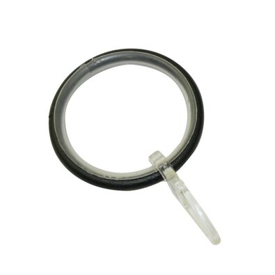 Obročki za 22/25 mm Jana črna mat, 190 - 360 cm