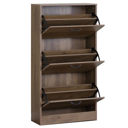 Skrinka na topánky s priehradkami G1016 ELM, brestové drevo