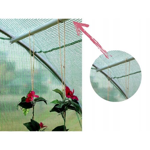 Kerti fóliás üvegház szilárd ajtókkal, 400 x 250 x 200 cm