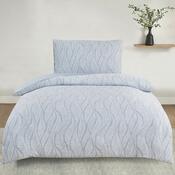 Jacquard-Bettwäsche Hawai blau, 140 x 200 cm, 70 x 90 cm