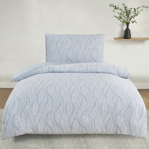 Jacquard-Bettwäsche Hawai blau, 140 x 200 cm, 70 x 90 cm