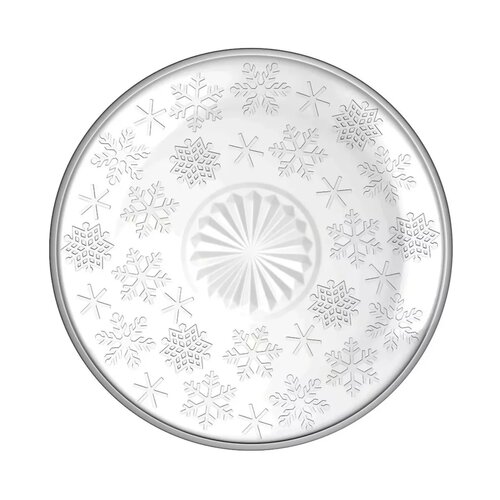 Altom Szklany talerz deserowy Snowflakes 17,5 cm