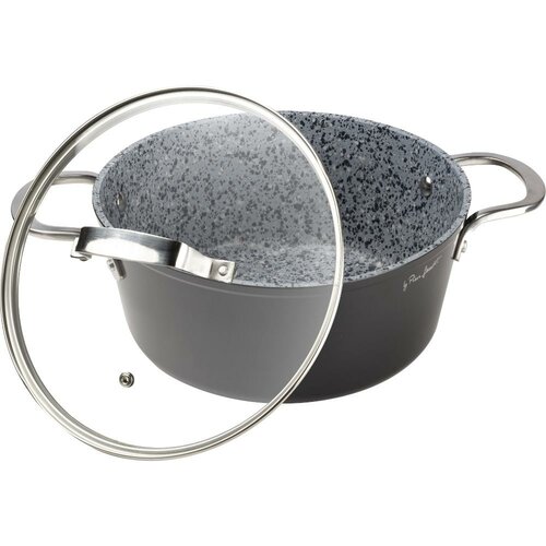 Lamart LT1254 serpenyő fedéllel Granit, átmérő 24cm
