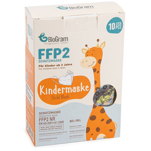 FFP2 maszk gyermekek számára - fiúknak, 10 db-os csomag