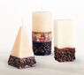 Svíčka s dekorem kávových zrn kvádr