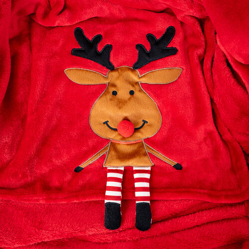 4Home Božična odeja Happy Reindeer, 150 x 200 cm