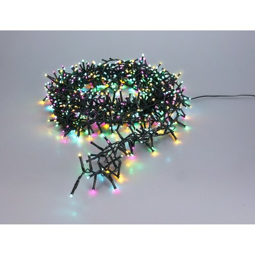 Macaron kültéri fényfüzér, 8 m, 400 LED, (zöld, narancssárga, kék, rózsaszín), időzítő, IP44