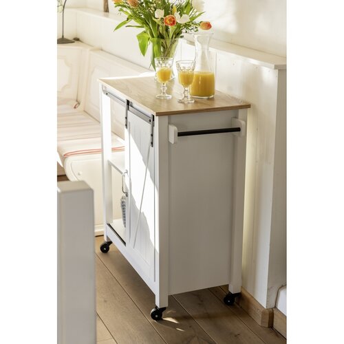 Wenko Wózek kuchenny Landhaus, 80 × 40 × 88,5 cm