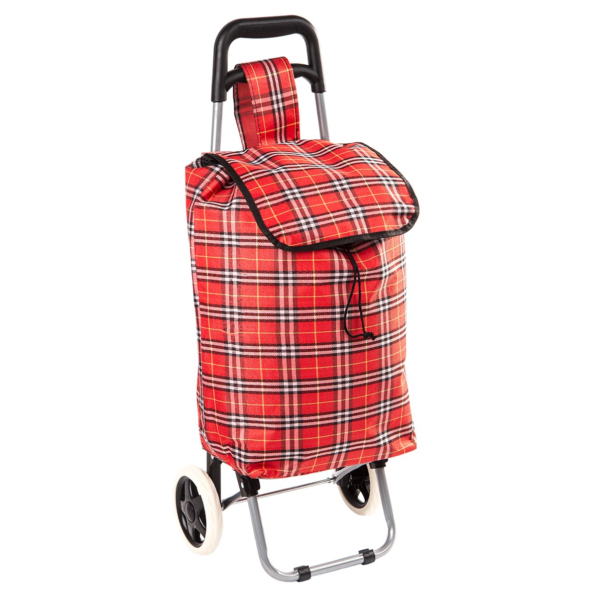 Nákupná taška na kolieskach Kocka červená