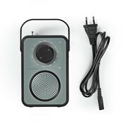 Nedis Prenosný rádioprijímač AM/FM 1,8 W, sivá/čierna