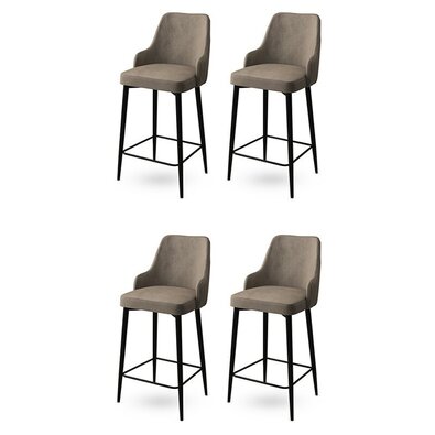 Barstuhl-Set Enox Black, 4 Stück