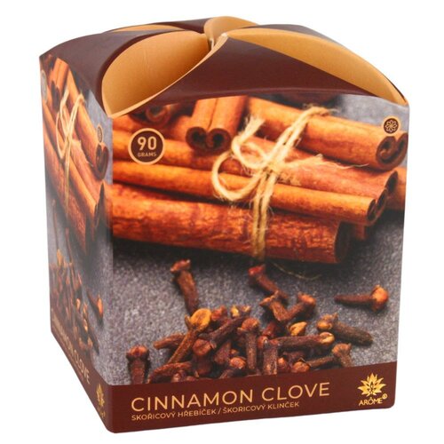 Arome Cinamon Clove illatgyertya üvegben, 90 g