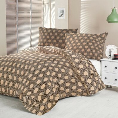 Kvalitex Saténové obliečky Luxury Collection Carero béžová, 140 x 200 cm, 70 x 90 cm