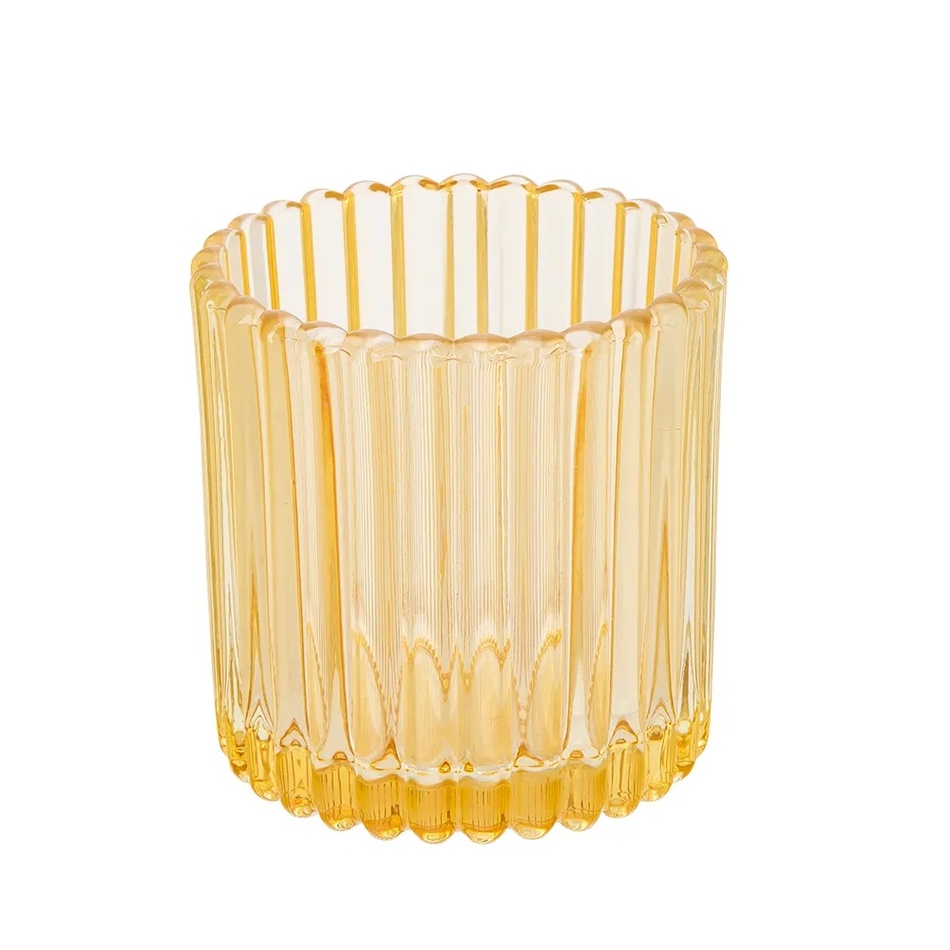 Altom Skleněný svícen na čajovou svíčku Tealight pr. 8,5 cm, žlutá