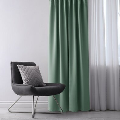 AmeliaHome Vorhang Blackout EYELETS Mint, 140 x 245 cm