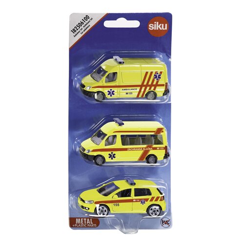 Siku Komplet avtomobilov Ambulance, 3 kos
