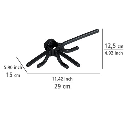 Wenko Set of 2 Herkules triple hooks, black