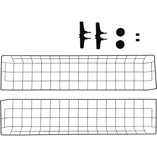 Wenko Set de 2 coșuri din sârmă Herkules, negru