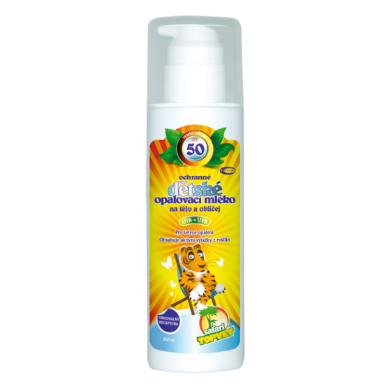 Topvet Detské opaľovacie mlieko SPF 50, 200 ml