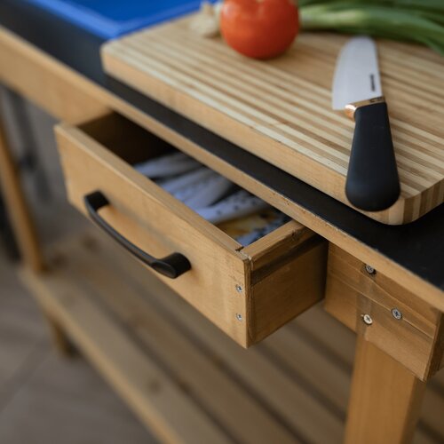 Gartenarbeitstisch Bardy, braun, 94 x 49 x 120 cm