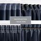 AmeliaHome Draperie Blackout Oxford Pleat indigo, 140 x 245 cm