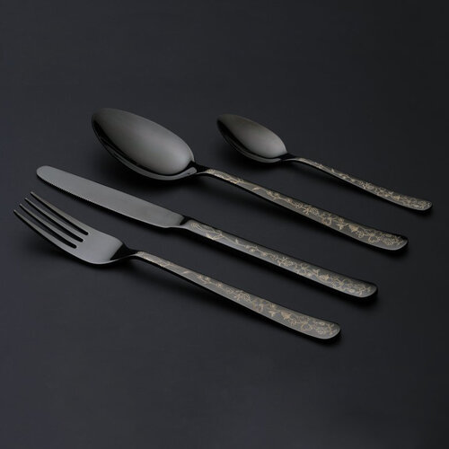 Sztućce Oslo 1 Balck metal czarny