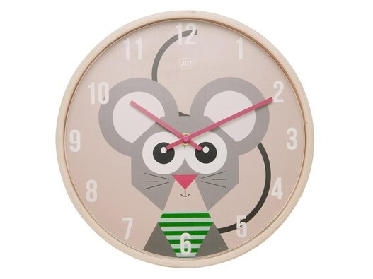 Ceas de perete pentru copii Karlsson JIP0902, cu şoricel