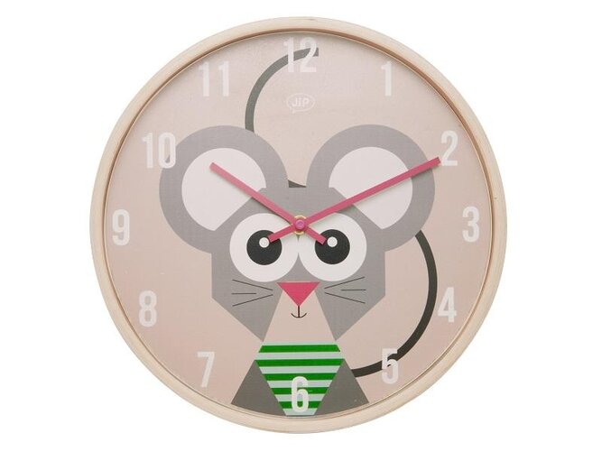 Ceas de perete pentru copii Karlsson JIP0902, cu şoricel