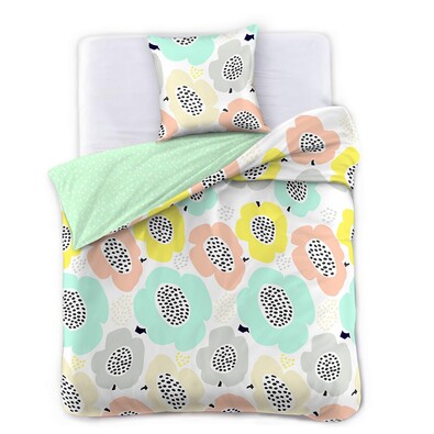 DecoKing Pościel satynowa Ducato Papavero, 140 x 200 cm, 70 x 90 cm