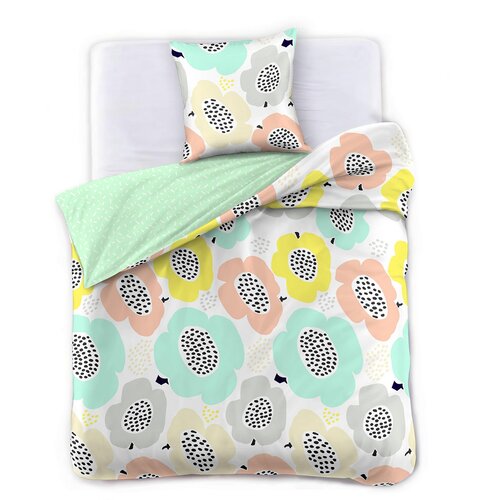 DecoKing Pościel satynowa Ducato Papavero, 140 x 200 cm, 70 x 90 cm