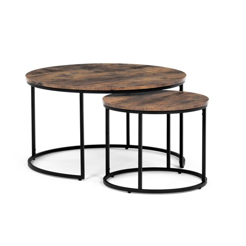 Zestaw stolików konferencyjnych, stare drewno, 2 szt.