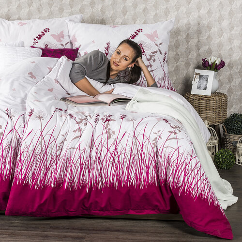 Lenjerie bumbac 4Home Poiană cu fluturi, 140 x 220 cm, 70 x 90 cm