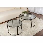 Set de măsuțe de cafea Aurum Black and Grey80 cm, 2 buc.