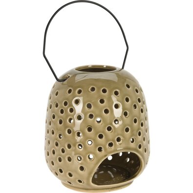 Dots kerámia lámpás zöld, 15 x 23 cm