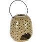 Latarnia ceramiczna Dots zielony, 15 x 23 cm