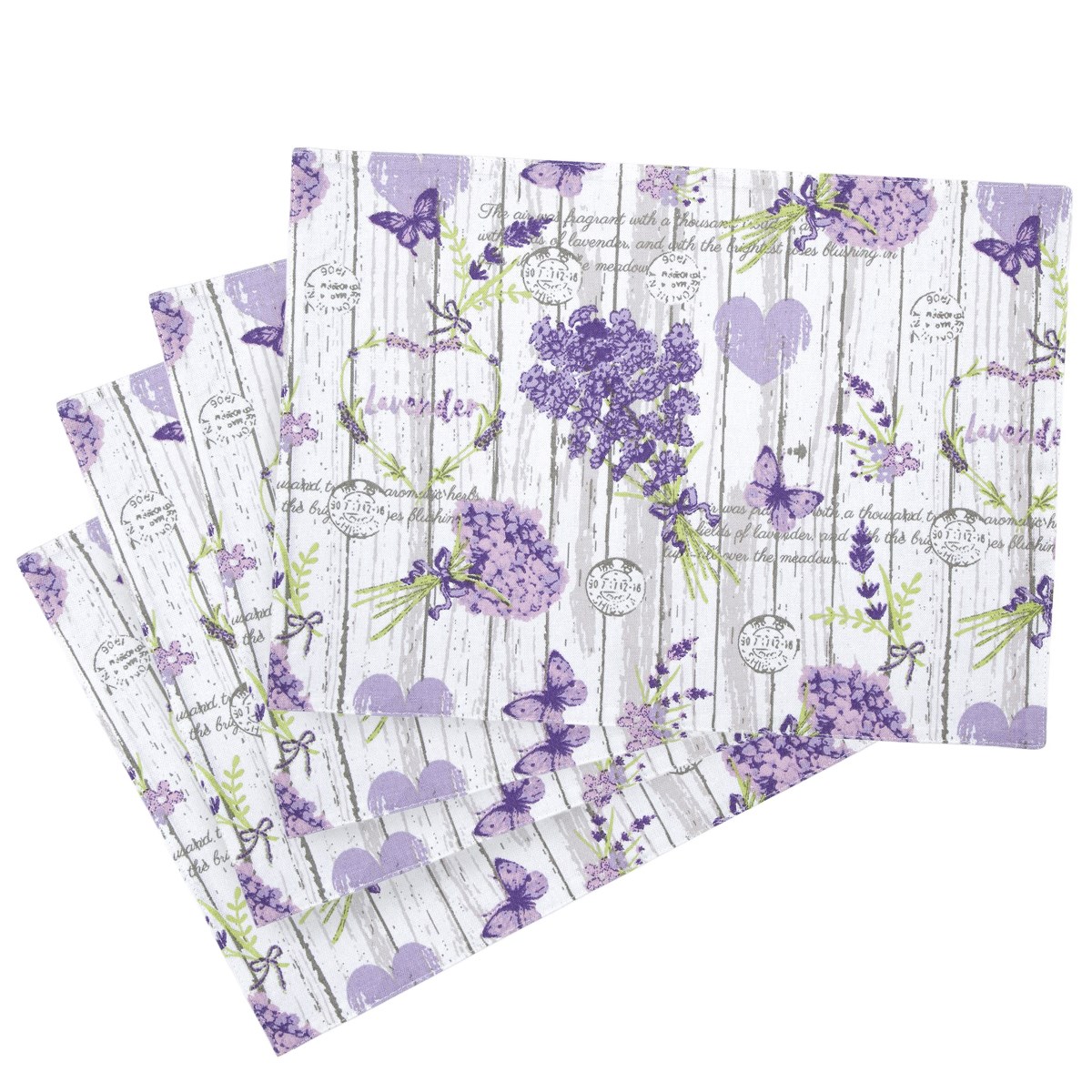 Trade Concept Prestieranie Levanduľa 2017, 33 x 45 cm, sada 4 ks