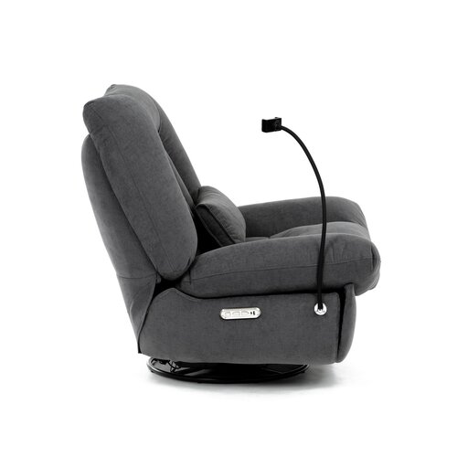 Elektrické polohovateľné kreslo s integrovanýmovládaním, sivé